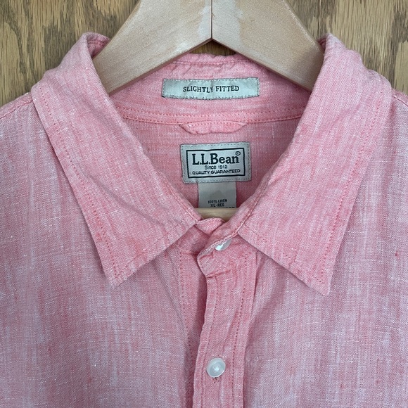 LL Bean 100% Linen Button Down Shirt - Picture 2 of 5